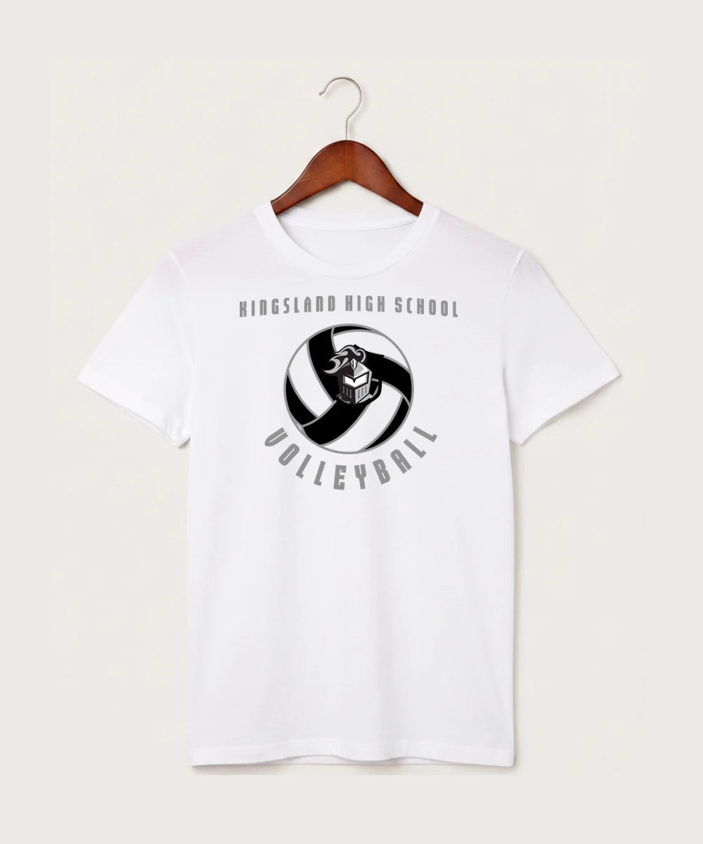 Kingsland High School Volleyball (Girls) - White T-Shirt - Full Front