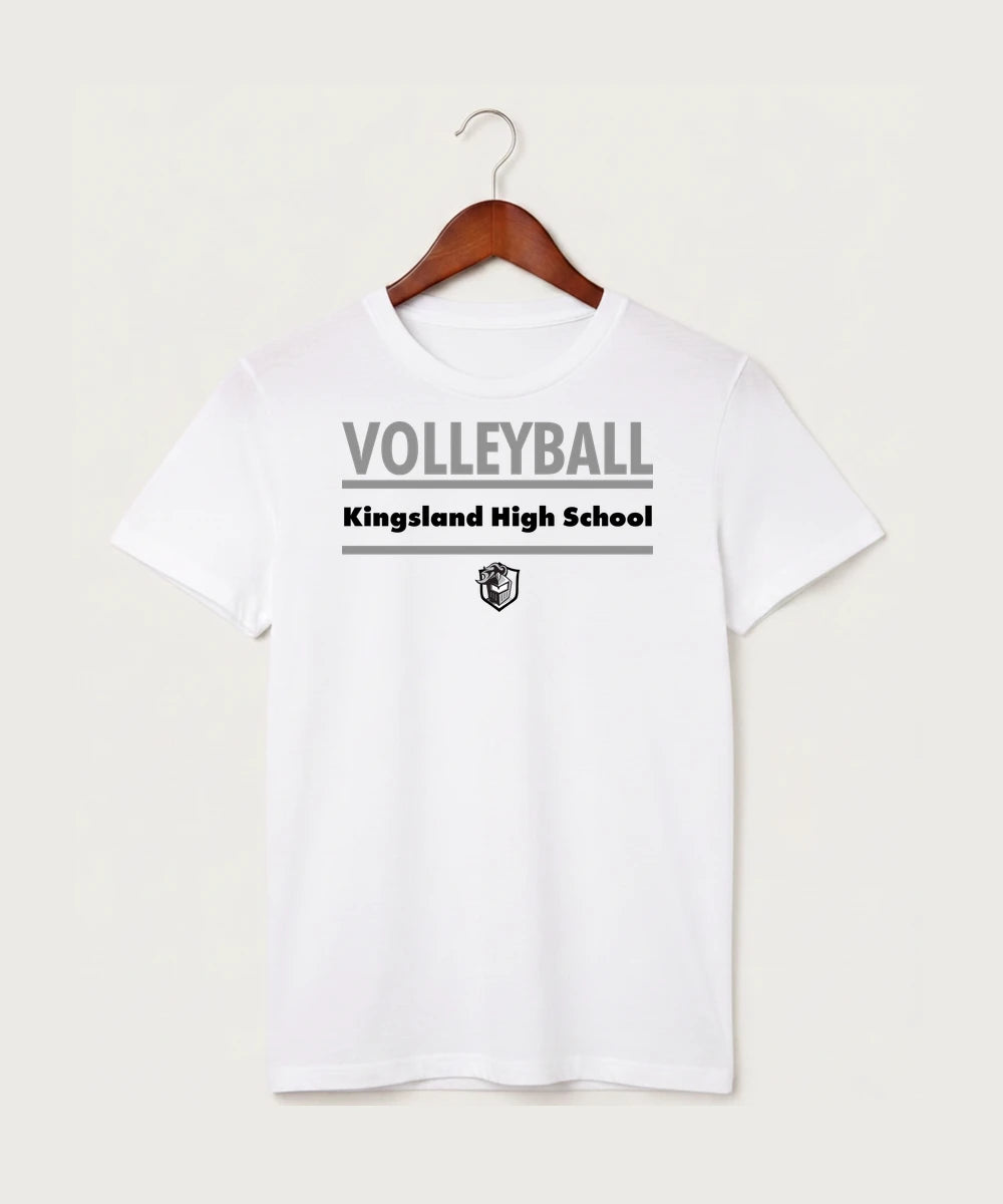 Kingsland High School Volleyball (Girls) - White T-Shirt - Full Front