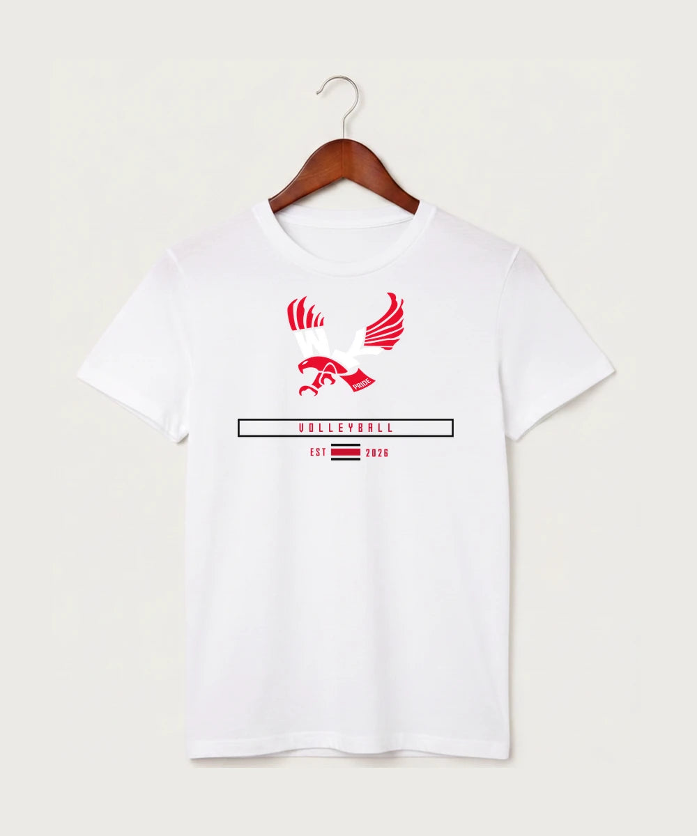 Wabasha Kellogg High School Volleyball (Girls) - White T-Shirt - Full Front