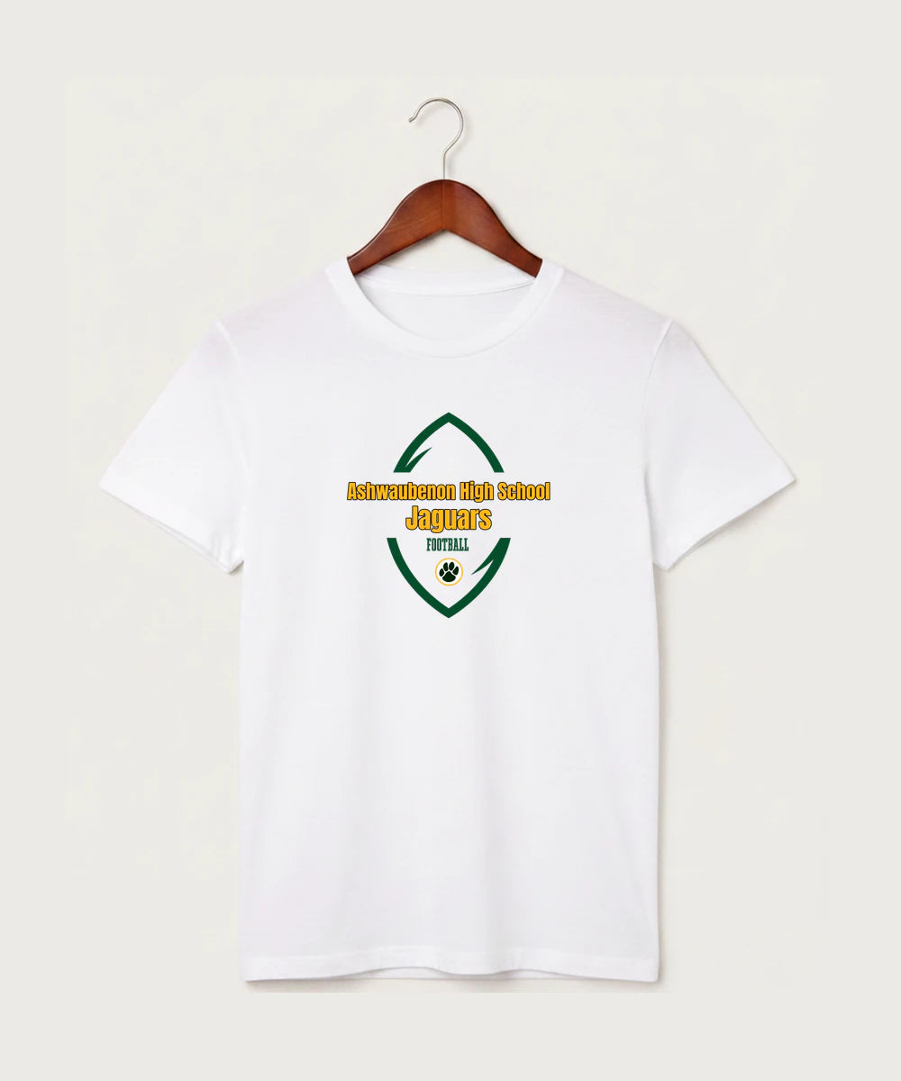 Ashwaubenon High School Football (Boys) - White T-Shirt - Full Front