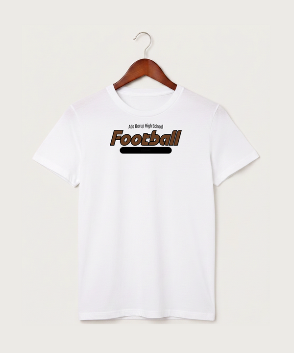 Ada Borup High School Football (Boys) - White T-Shirt - Full Front