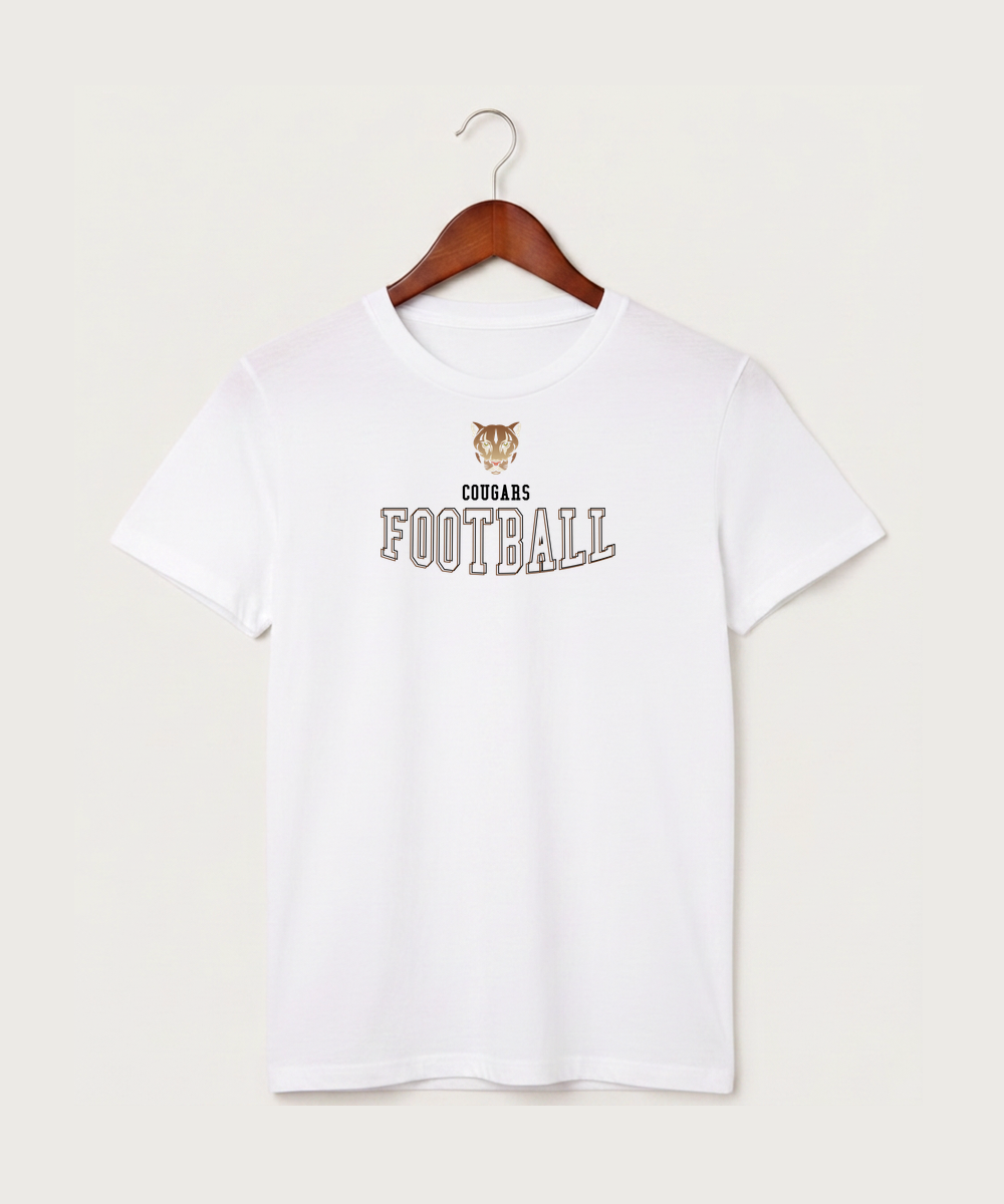 Ada Borup High School Football (Boys) - White T-Shirt - Full Front