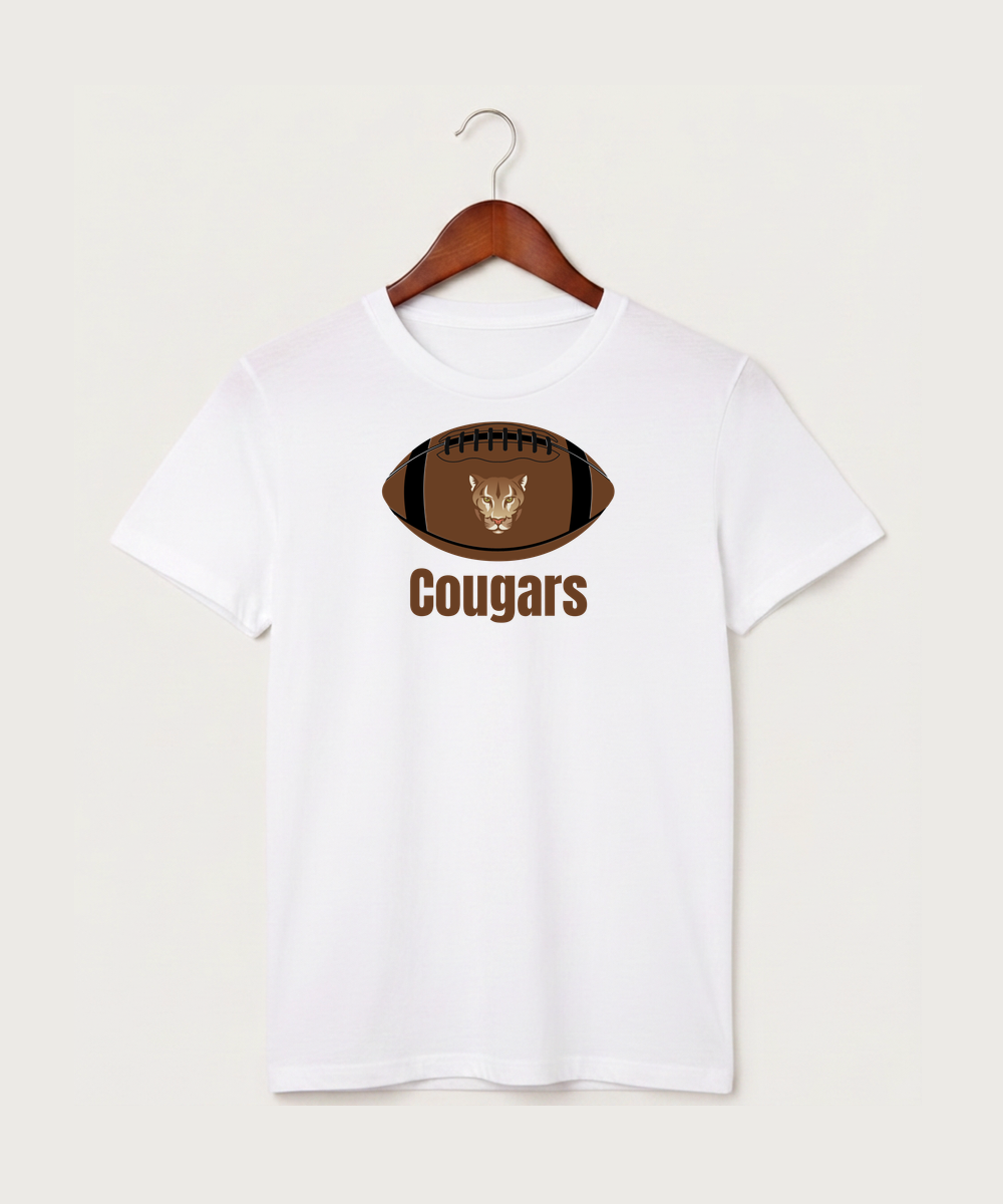 Ada Borup High School Football (Boys) - White T-Shirt - Full Front
