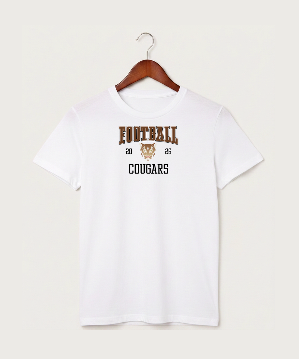 Ada Borup High School Football (Boys) - White T-Shirt - Full Front
