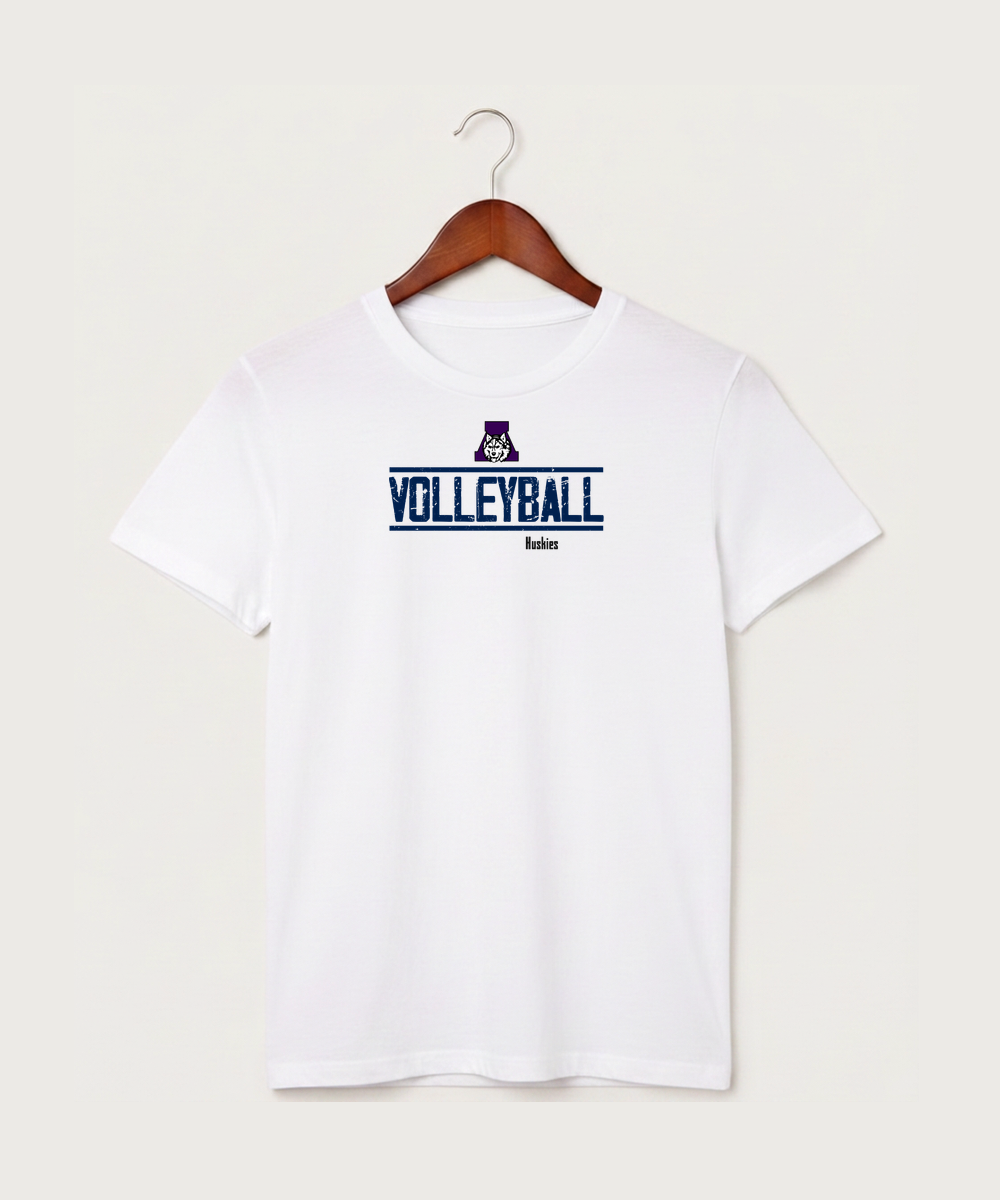 Albany High School Volleyball (Girls) - White T-Shirt - Full Front
