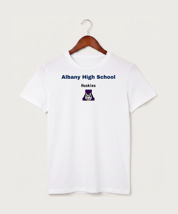Albany High School Athletics - White T-Shirt - Full Front