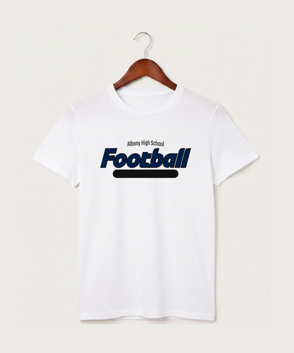 Albany High School Football (Boys) - White T-Shirt - Full Front