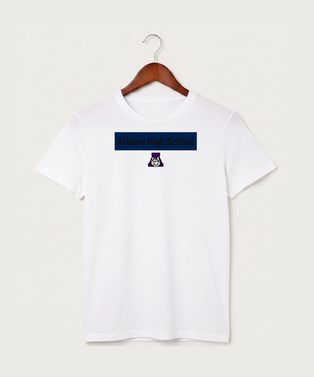 Albany High School Athletics - White T-Shirt - Full Front