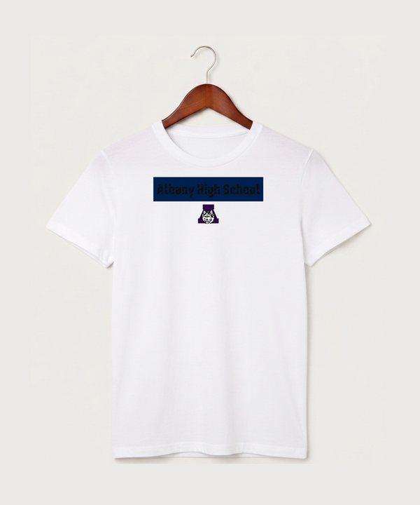 Albany High School Athletics - White T-Shirt - Full Front
