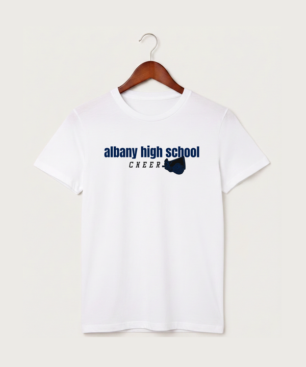 Albany High School Cheerleading - White T-Shirt - Full Front