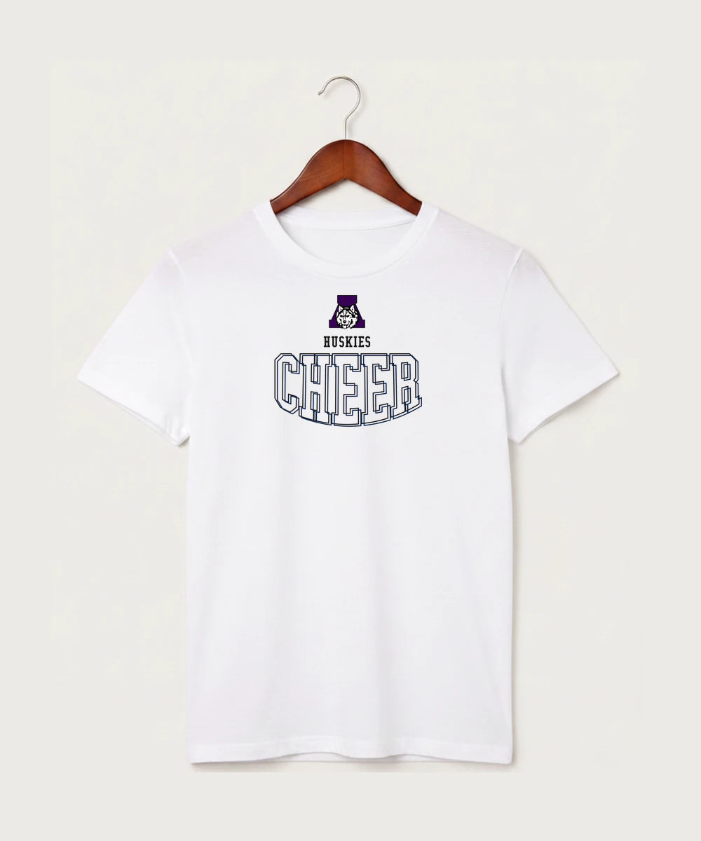Albany High School Cheerleading - White T-Shirt - Full Front