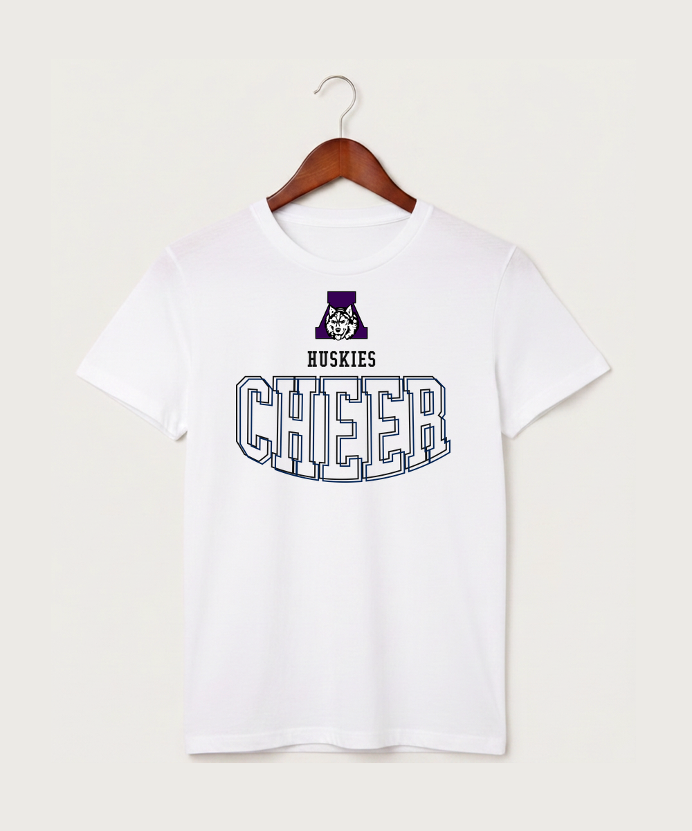 Albany High School Cheerleading - White T-Shirt - Full Front