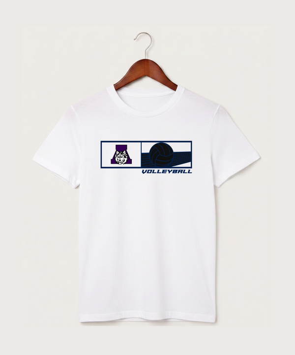 Albany High School Volleyball (Girls) - White T-Shirt - Full Front