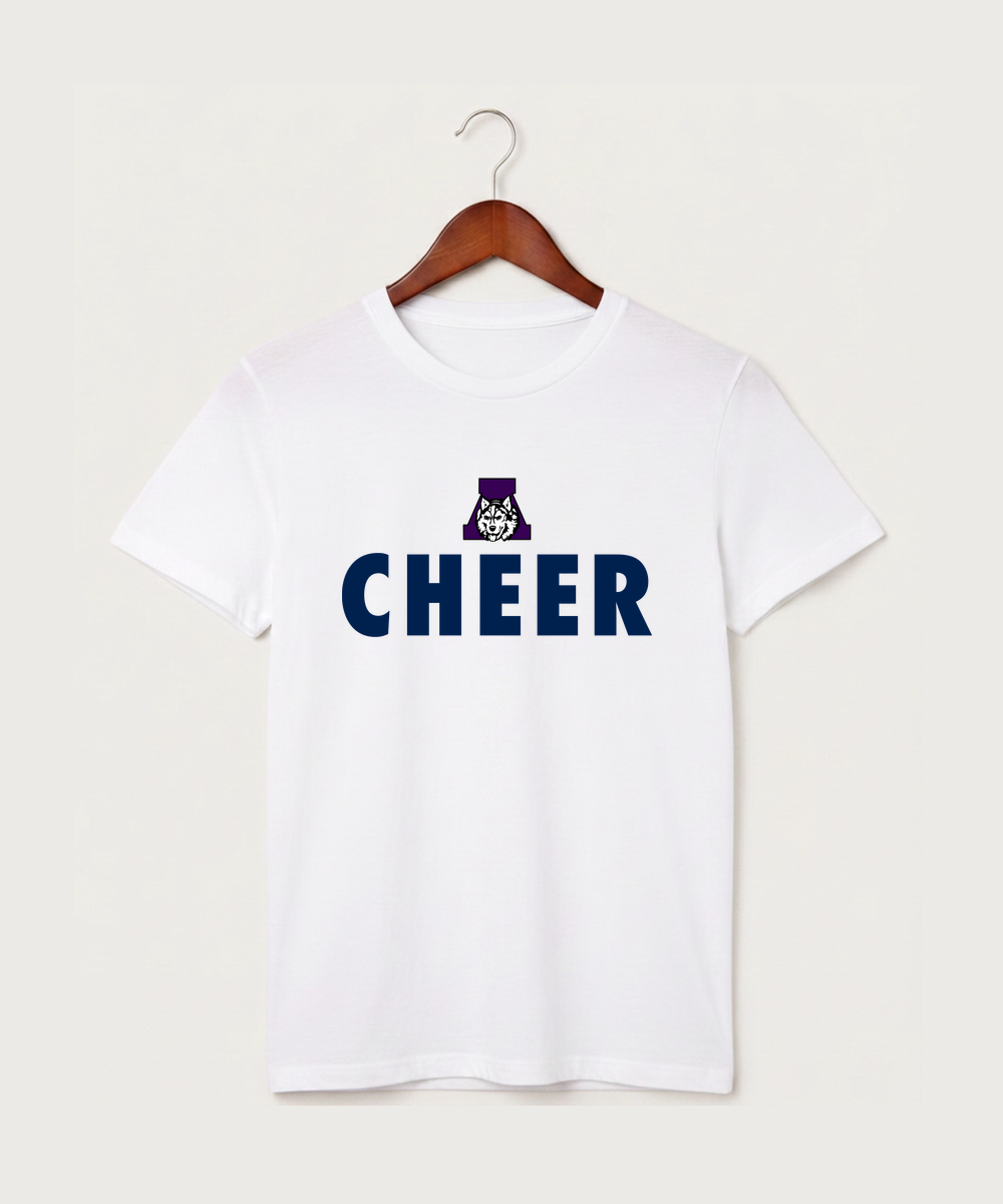 Albany High School Cheerleading - White T-Shirt - Full Front
