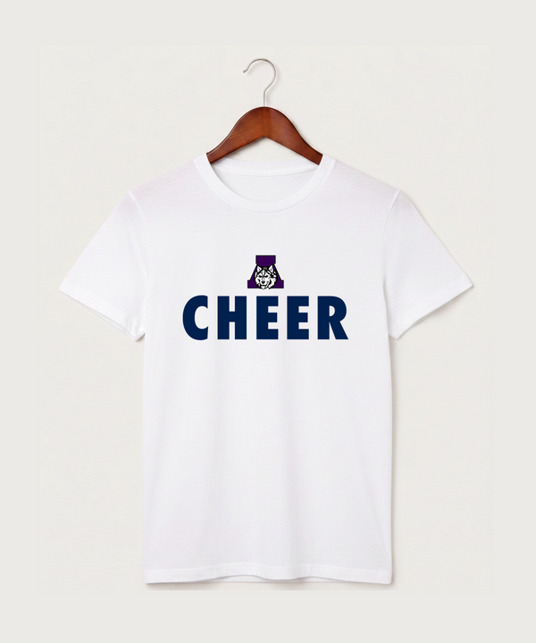 Albany High School Cheerleading - White T-Shirt - Full Front
