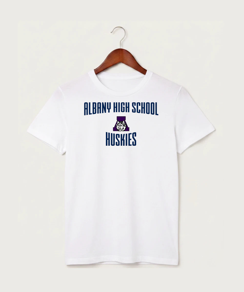 Albany High School Athletics - White T-Shirt - Full Front