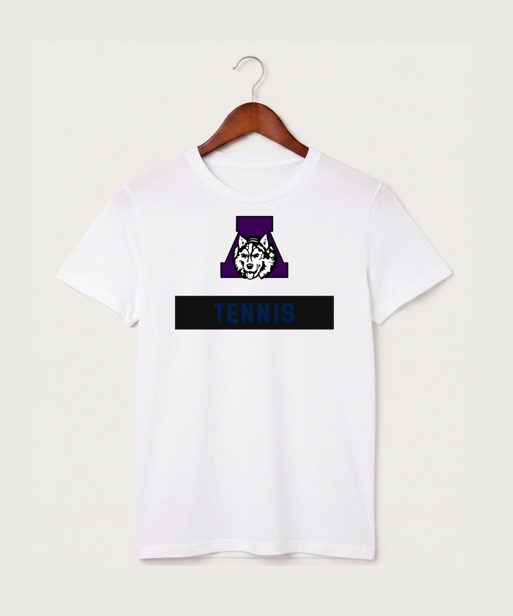 Albany High School Tennis (Boys) - White T-Shirt - Full Front