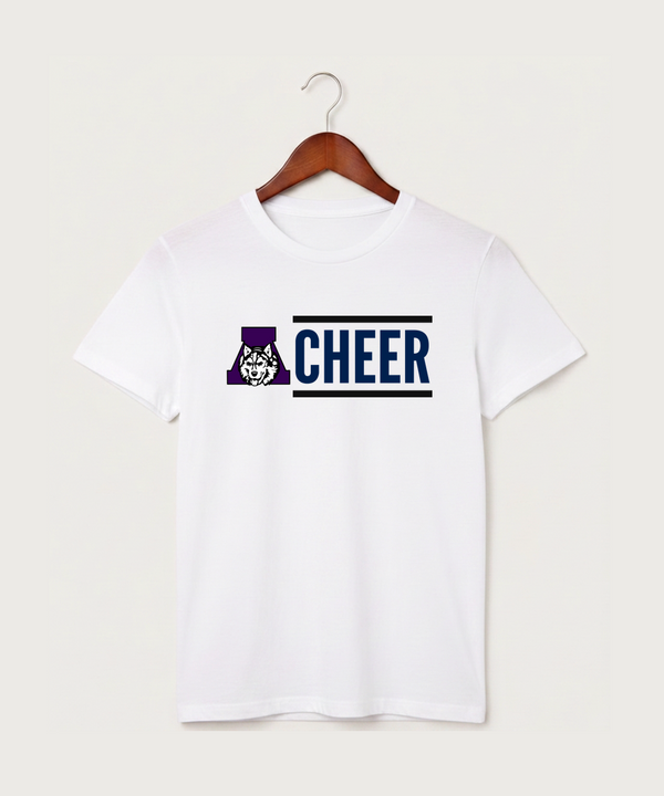 Albany High School Cheerleading - White T-Shirt - Full Front