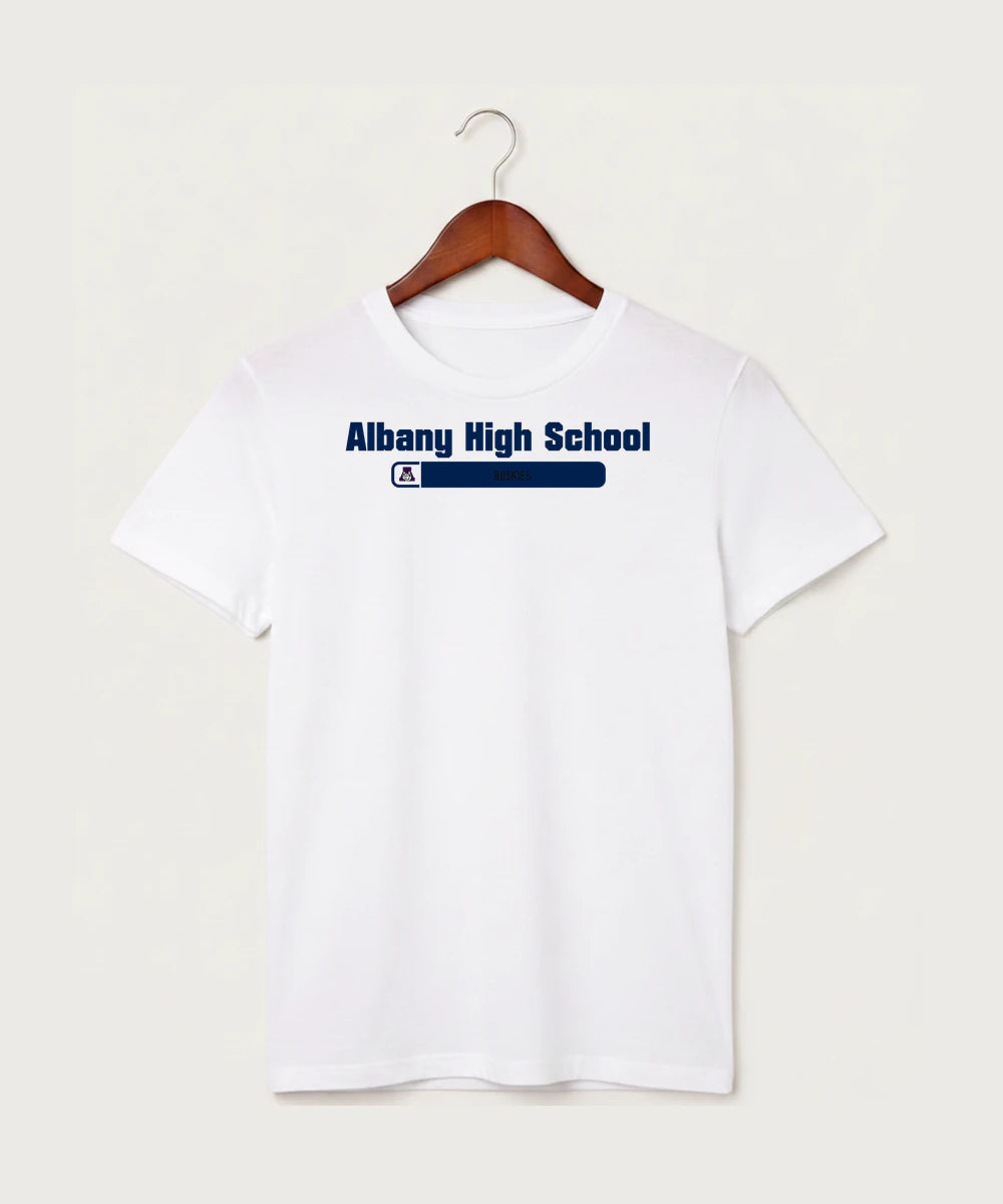 Albany High School Athletics - White T-Shirt - Full Front