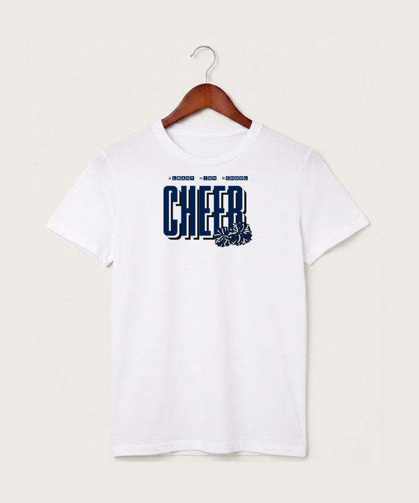 Albany High School Cheerleading - White T-Shirt - Full Front