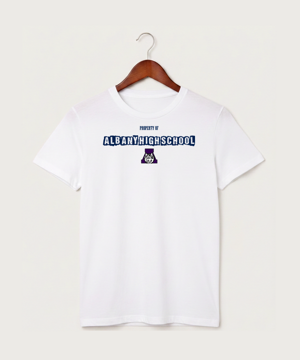 Albany High School Athletics - White T-Shirt - Full Front