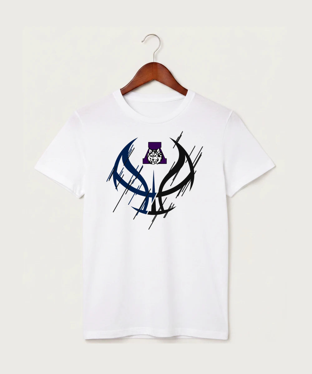 Albany High School Basketball (Boys) - White T-Shirt - Full Front