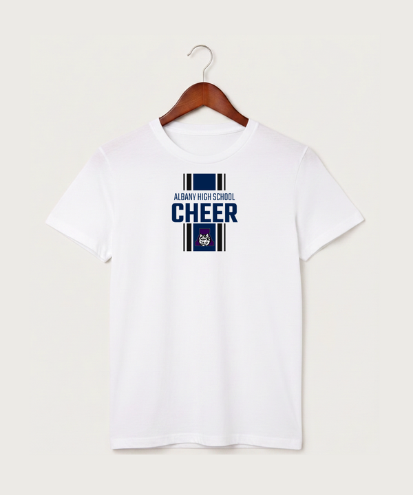 Albany High School Cheerleading - White T-Shirt - Full Front