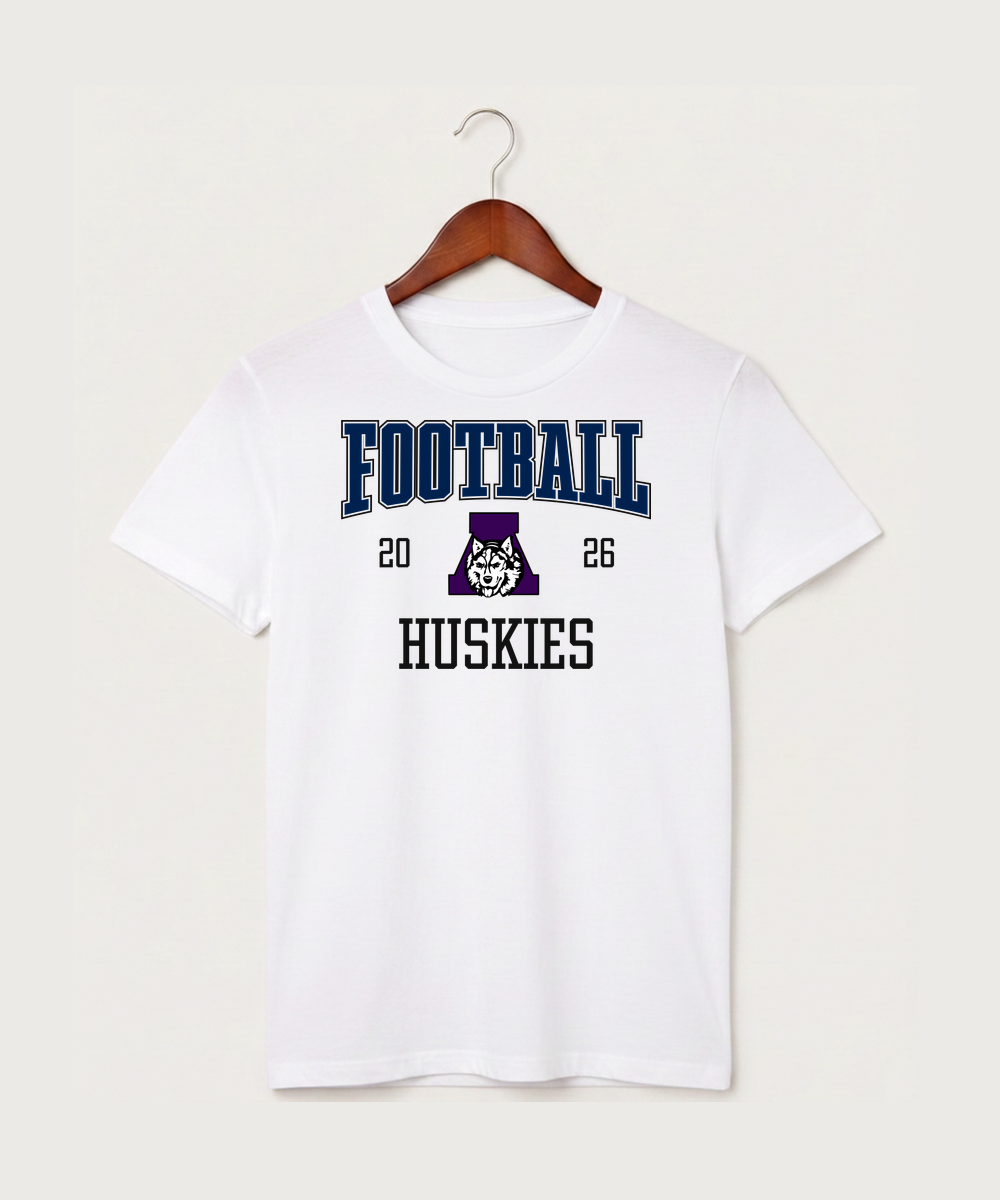 Albany High School Football (Boys) - White T-Shirt - Full Front