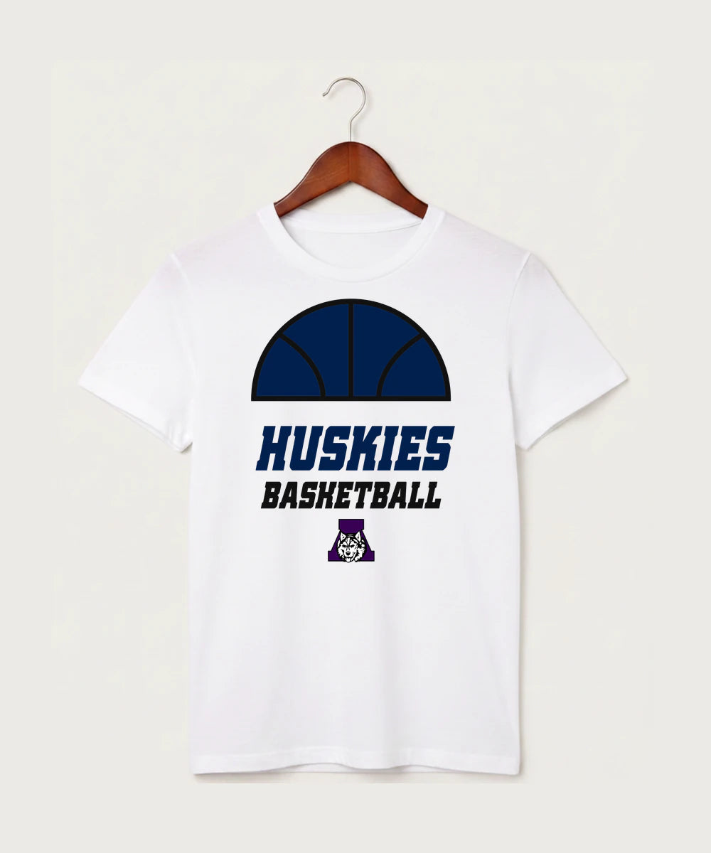 Albany High School Basketball (Boys) - White T-Shirt - Full Front
