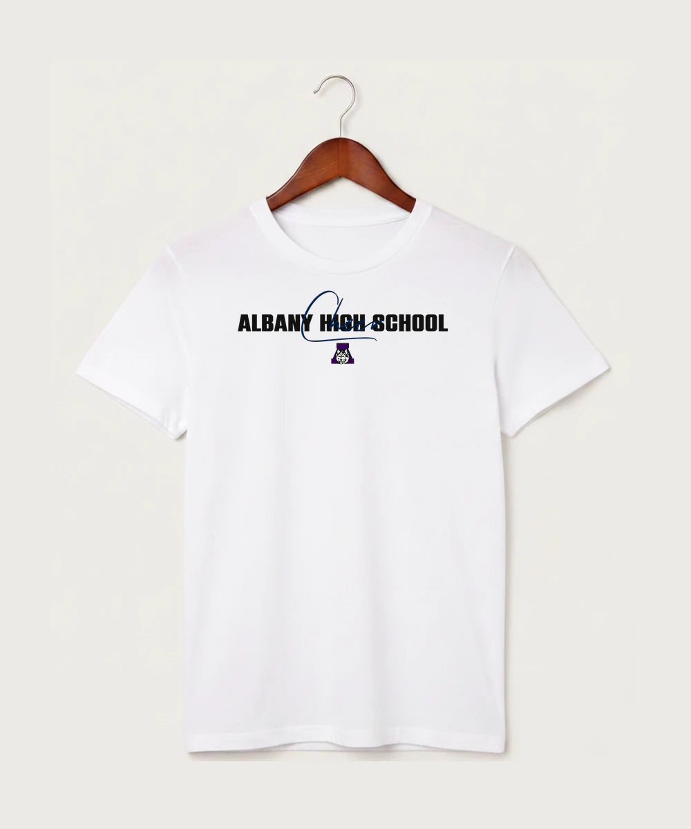 Albany High School Cheerleading - White T-Shirt - Full Front