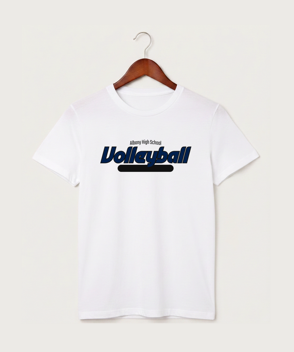 Albany High School Volleyball (Girls) - White T-Shirt - Full Front