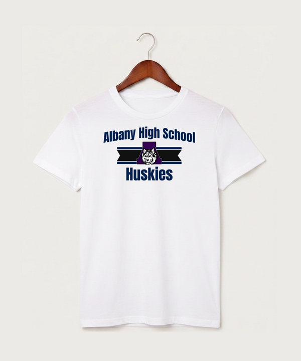 Albany High School Athletics - White T-Shirt - Full Front