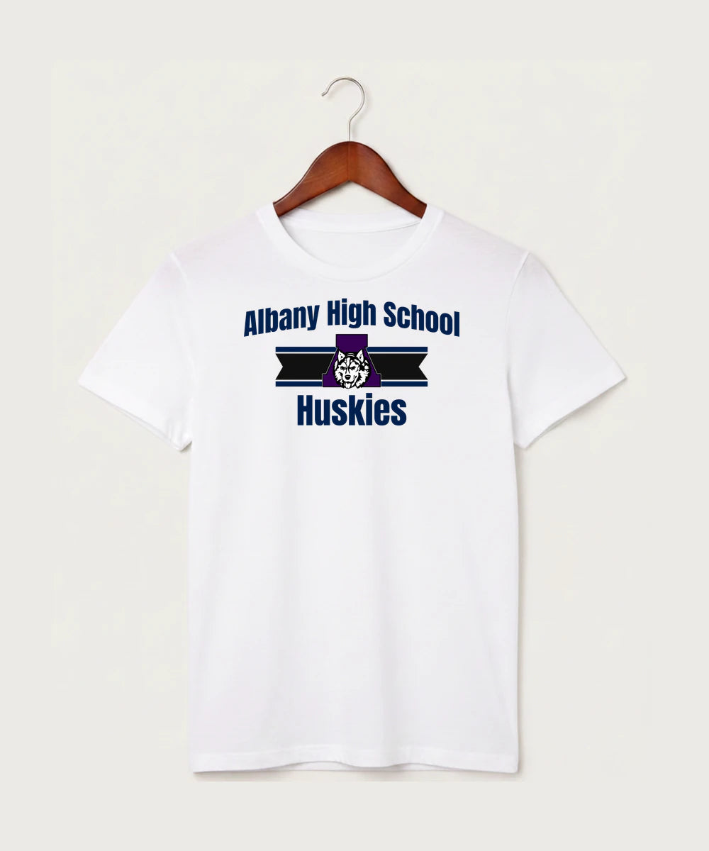 Albany High School Athletics - White T-Shirt - Full Front