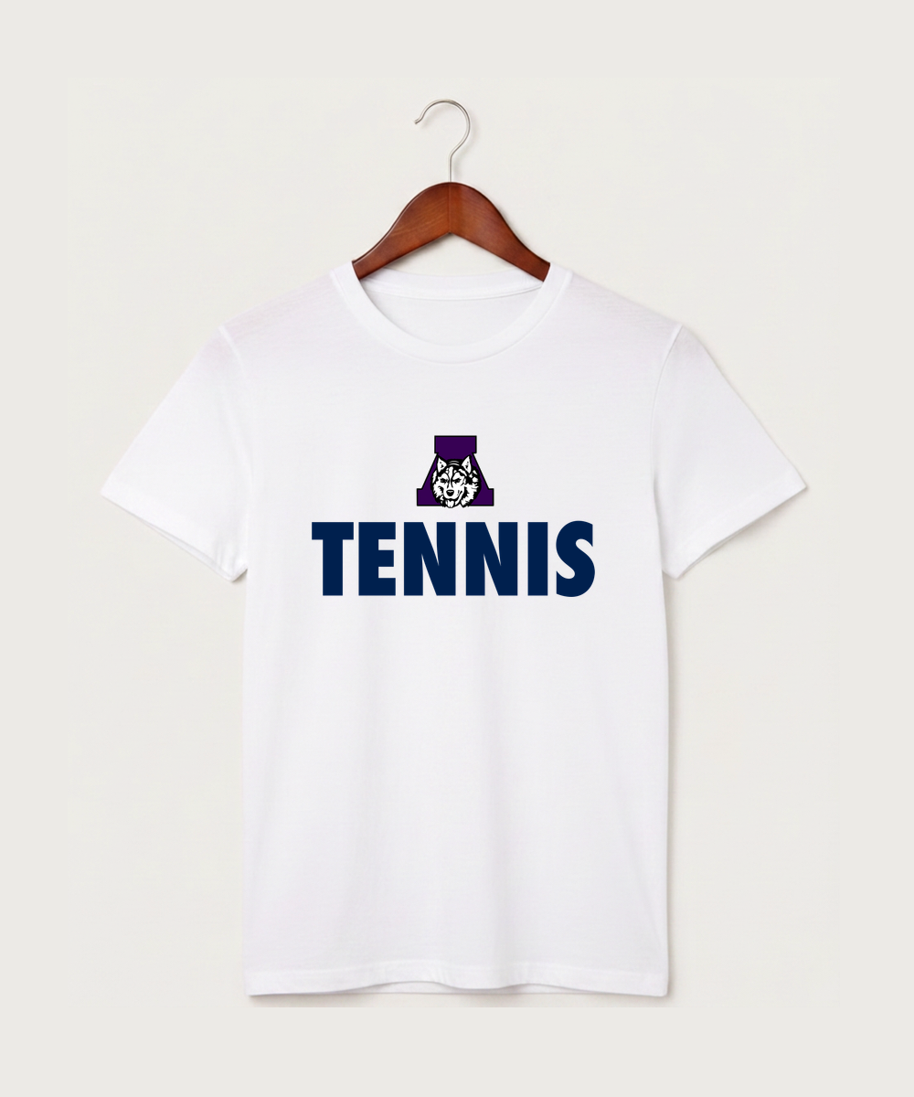 Albany High School Tennis (Boys) - White T-Shirt - Full Front