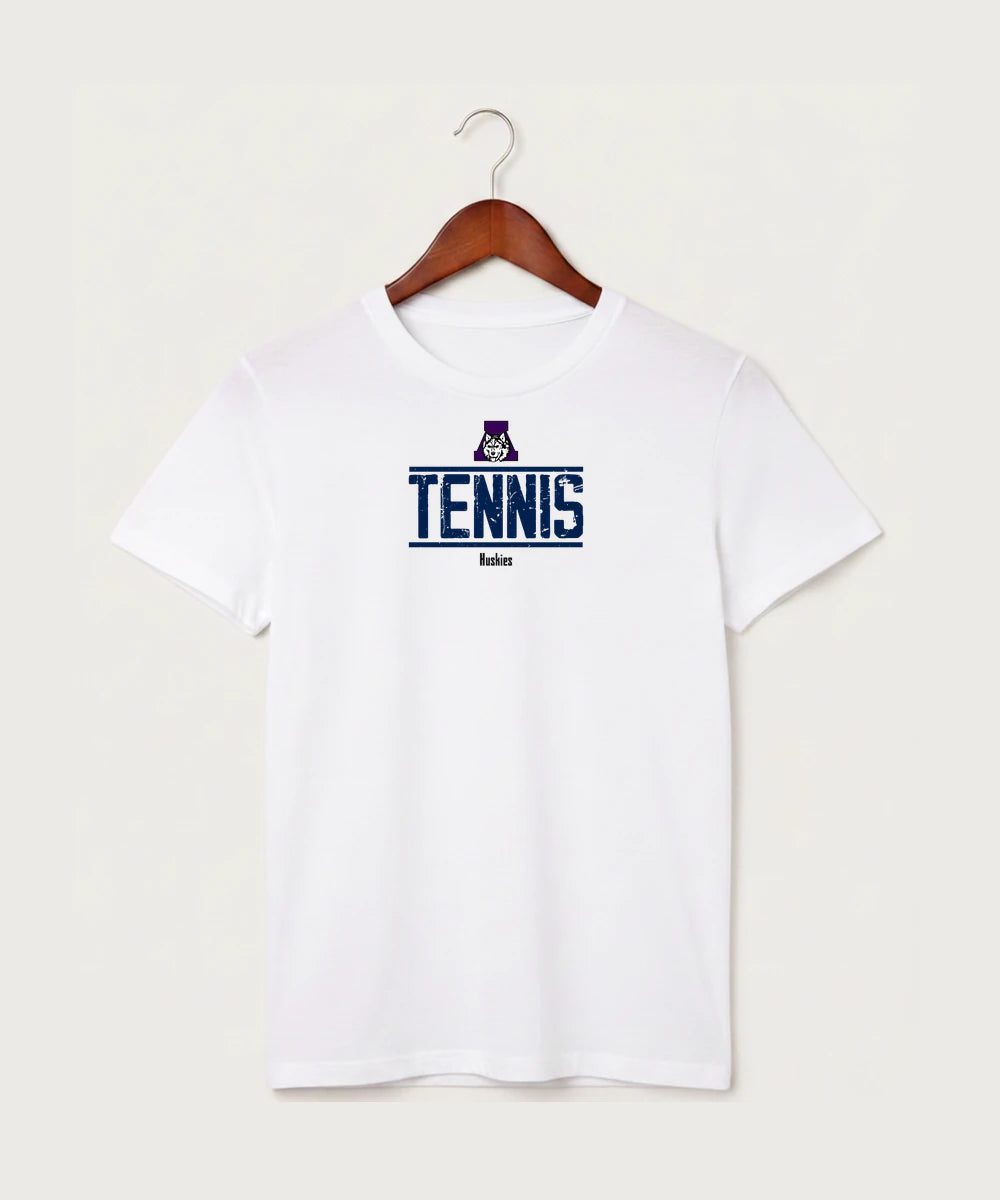 Albany High School Tennis (Boys) - White T-Shirt - Full Front