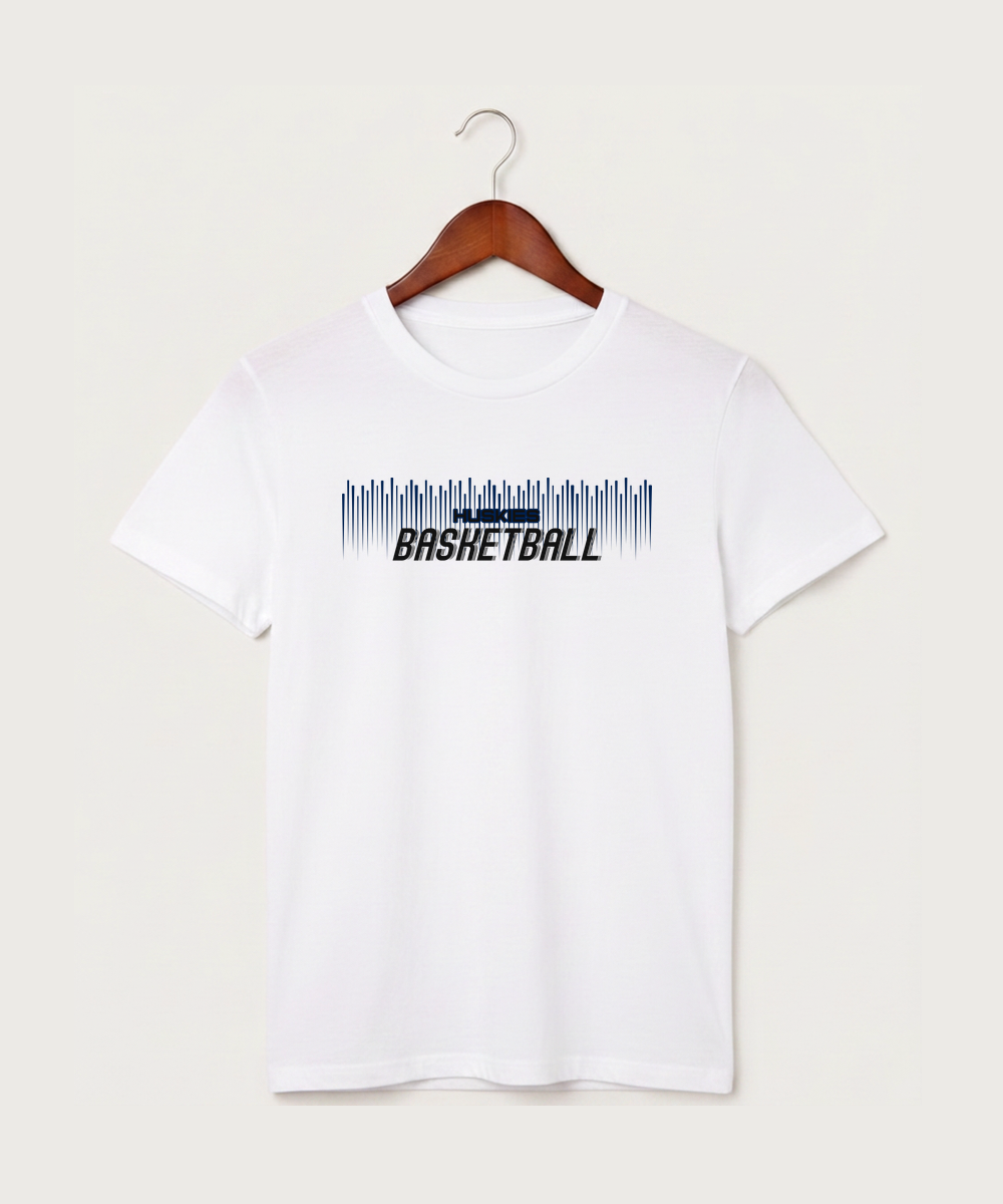 Albany High School Basketball (Boys) - White T-Shirt - Full Front