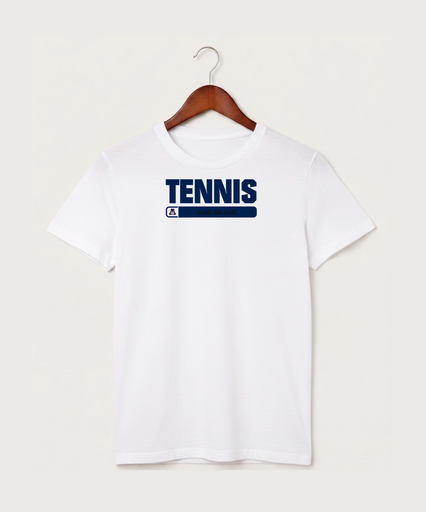 Albany High School Tennis (Boys) - White T-Shirt - Full Front