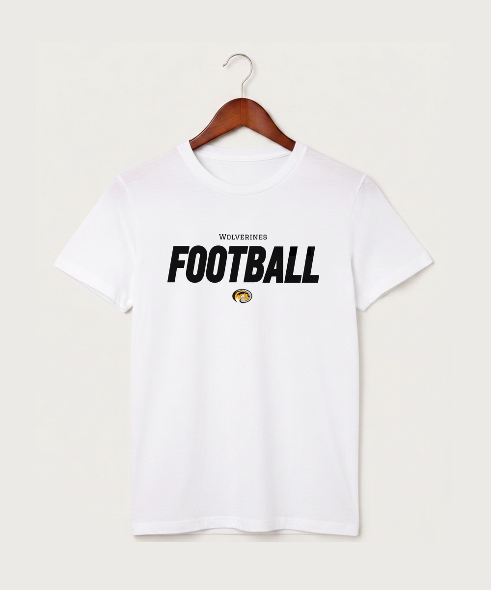 Sibley East High School Football (Boys) - White T-Shirt - Full Front