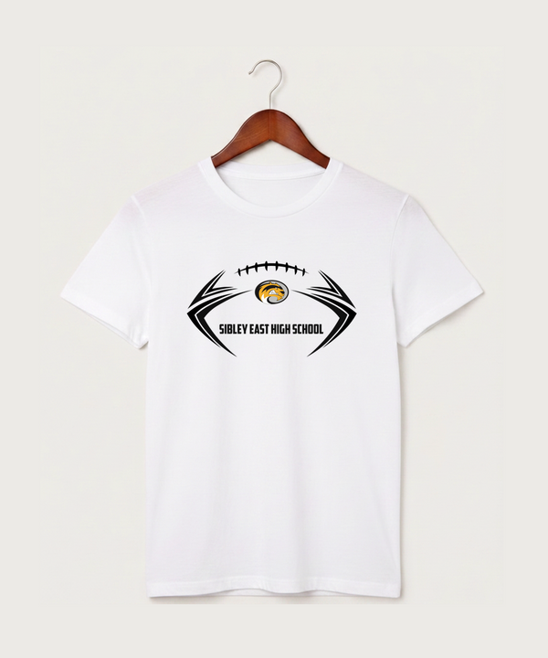 Sibley East High School Football (Boys) - White T-Shirt - Full Front