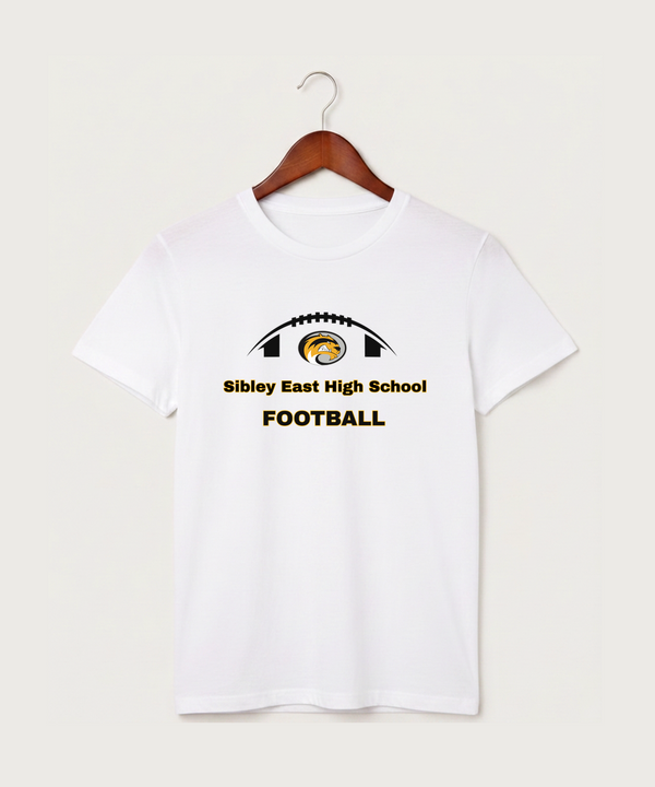 Sibley East High School Football (Boys) - White T-Shirt - Full Front