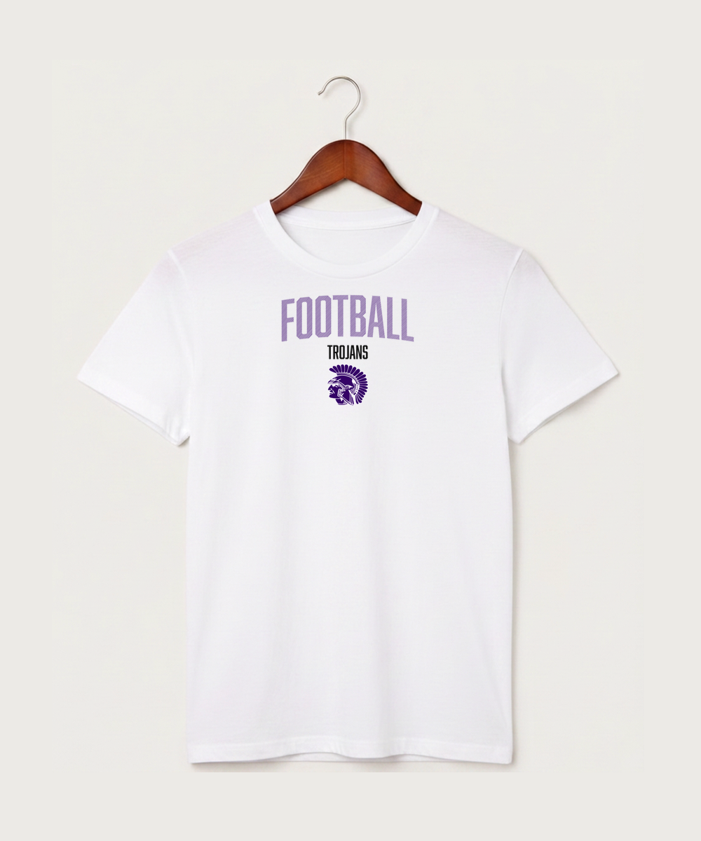 Barnesville High School Football (Boys) - White T-Shirt - Full Front