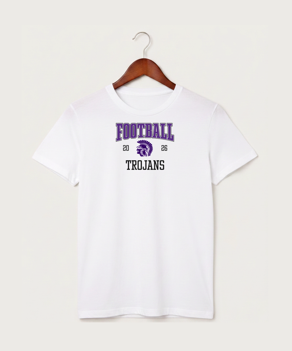 Barnesville High School Football (Boys) - White T-Shirt - Full Front