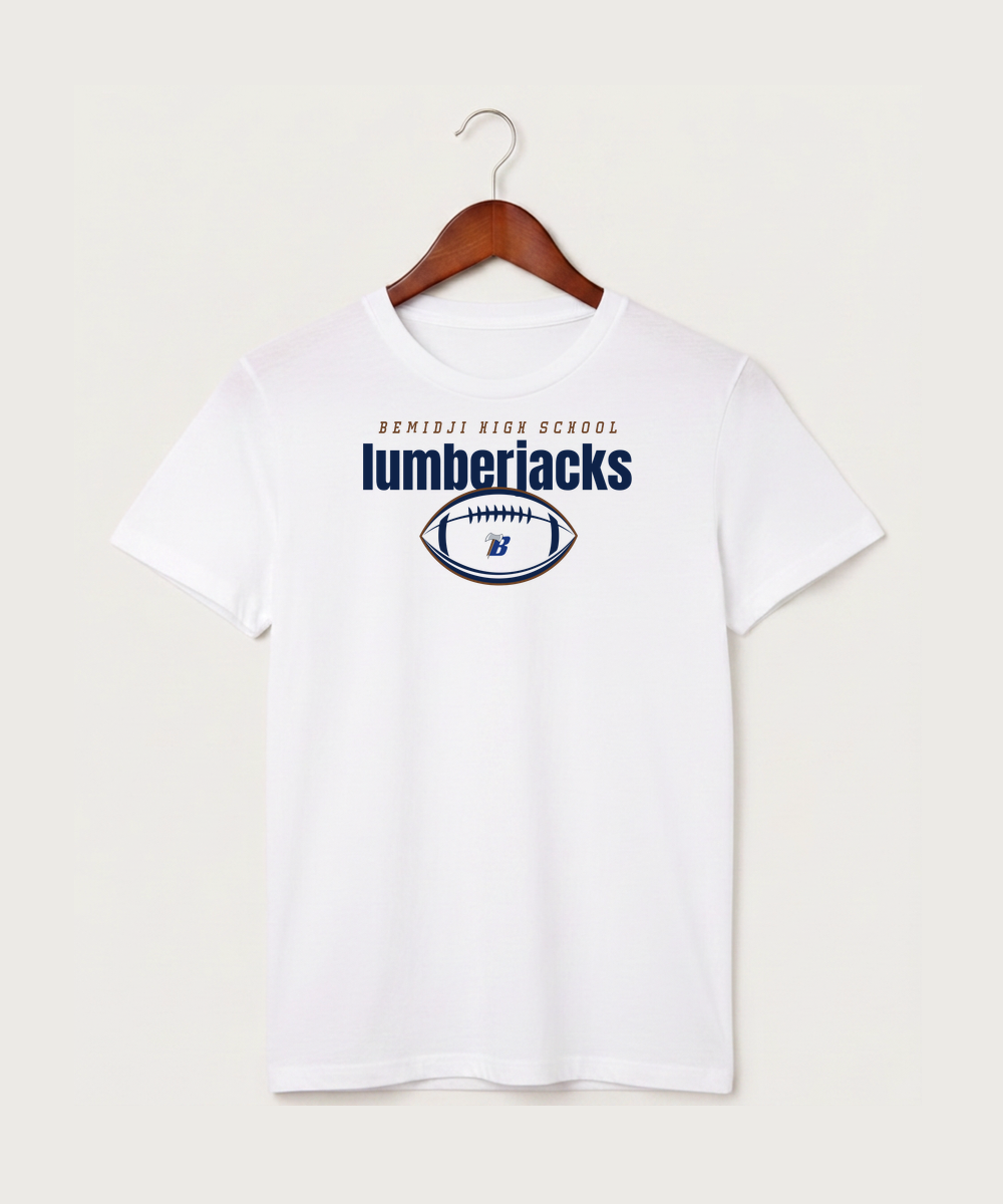 Bemidji High School Football (Boys) - White T-Shirt - Full Front