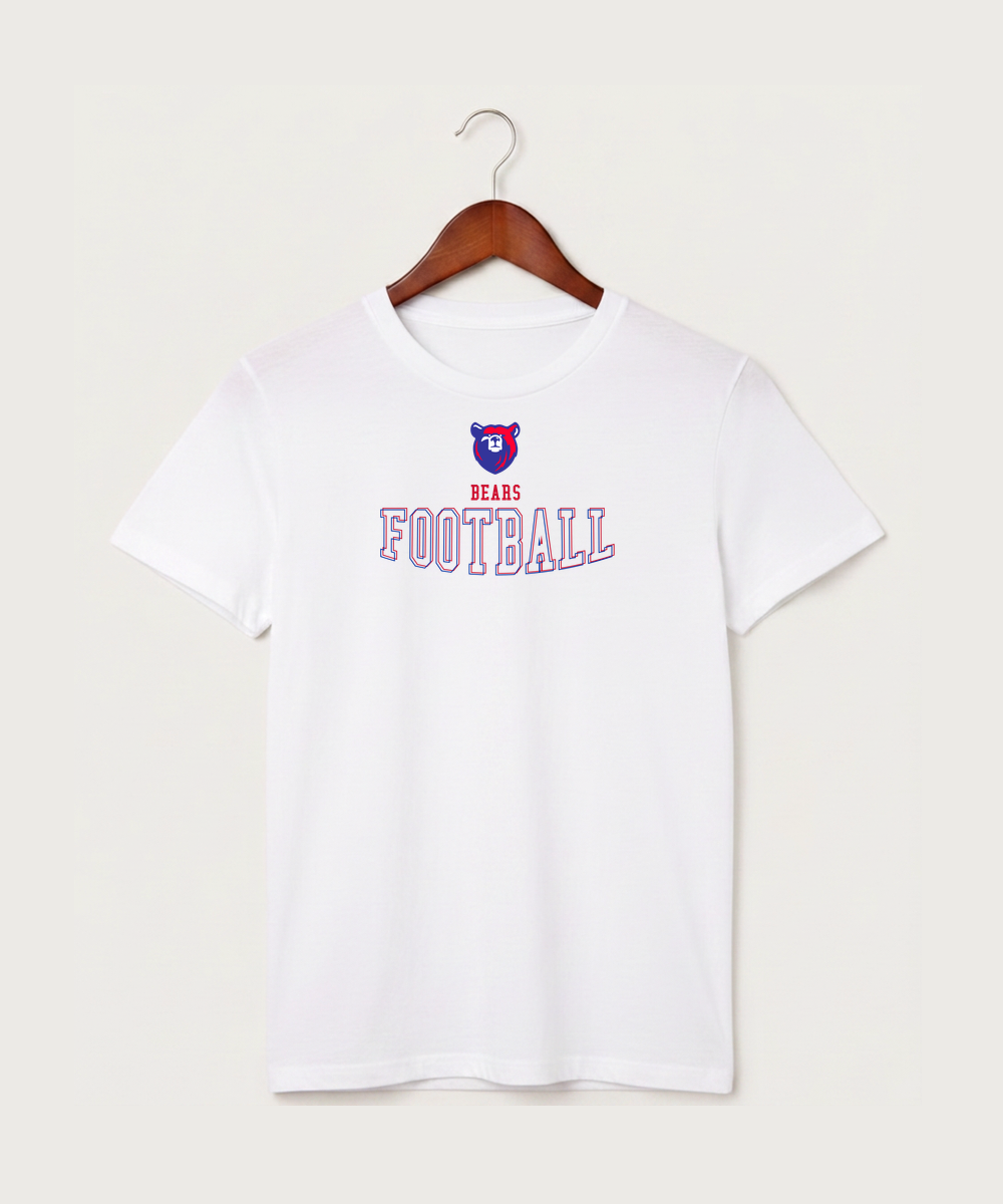 Bertha Hewitt High School Football (Boys) - White T-Shirt - Full Front