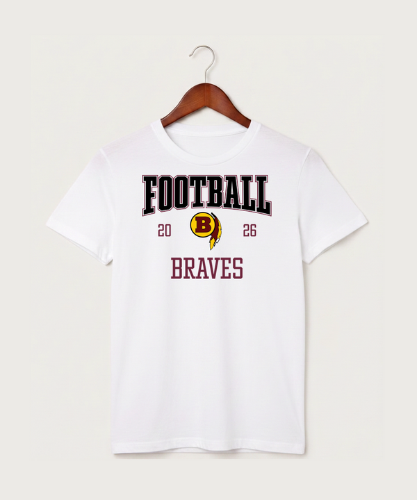 Benson High School Football (Boys) - White T-Shirt - Full Front