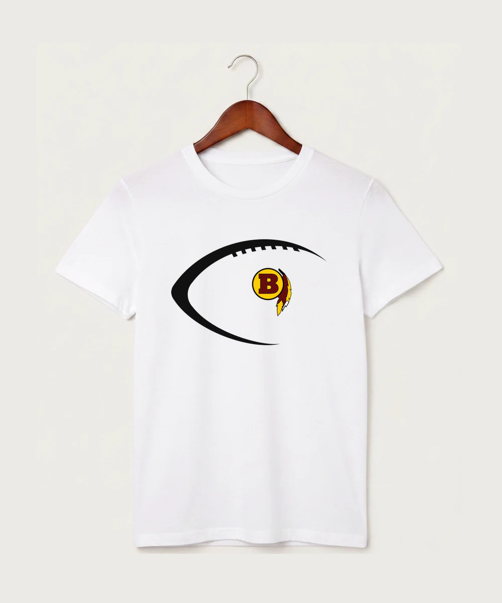 Benson High School Football (Boys) - White T-Shirt - Full Front