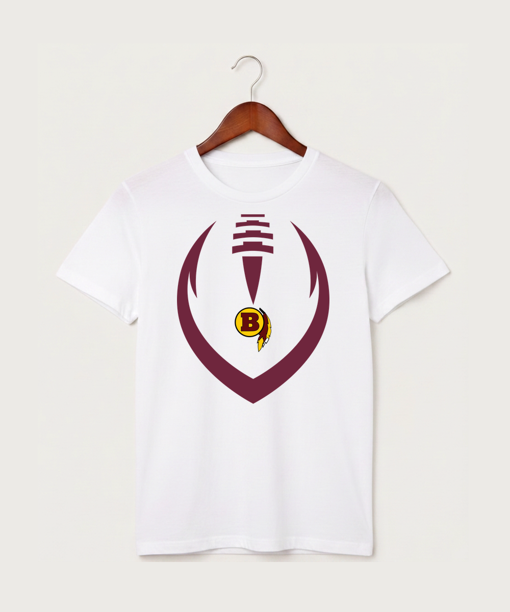 Benson High School Football (Boys) - White T-Shirt - Full Front