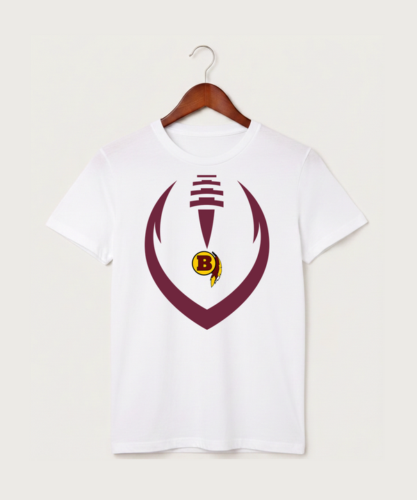 Benson High School Football (Boys) - White T-Shirt - Full Front