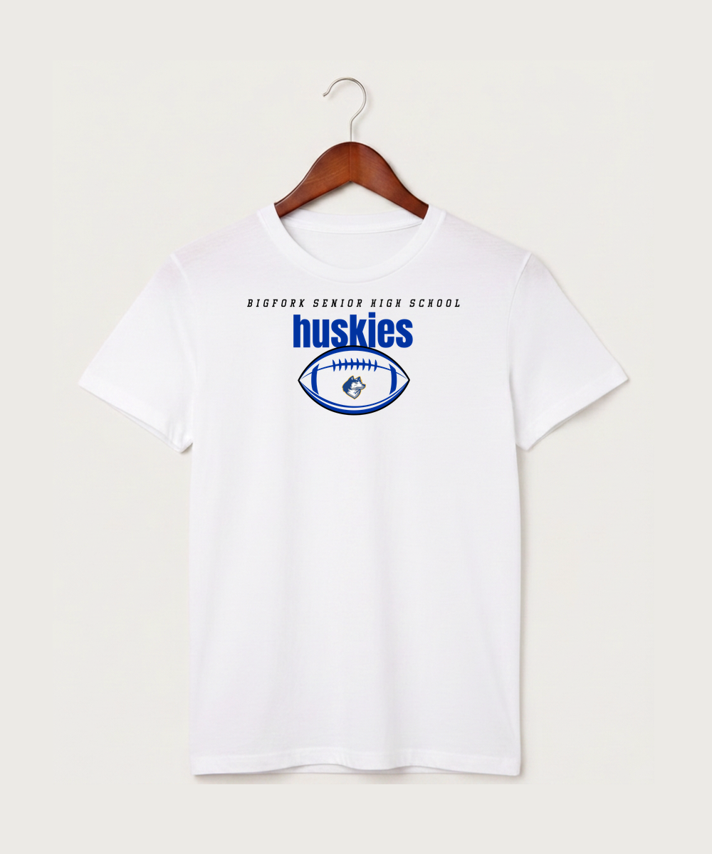 Bigfork Senior High School Football (Boys) - White T-Shirt - Full Front