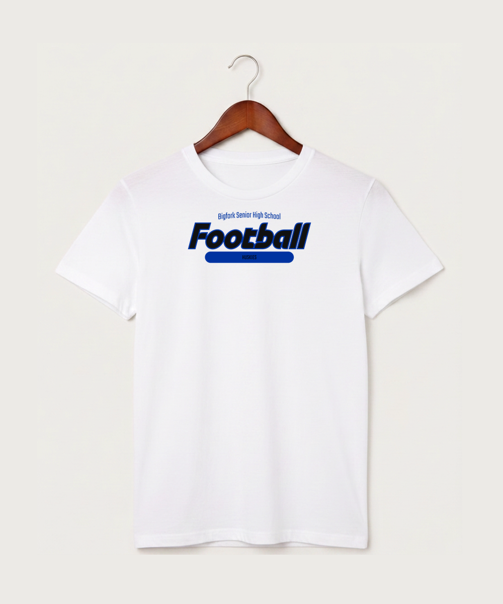 Bigfork Senior High School Football (Boys) - White T-Shirt - Full Front